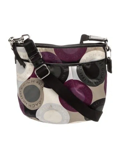 Pre-owned Coach Satin Shoulder Bag In Multi