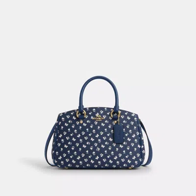 Coach Savannah Small Carryall Bag With Floral Print In Blue