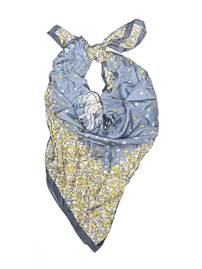 Pre-owned Coach Scarf In Blue