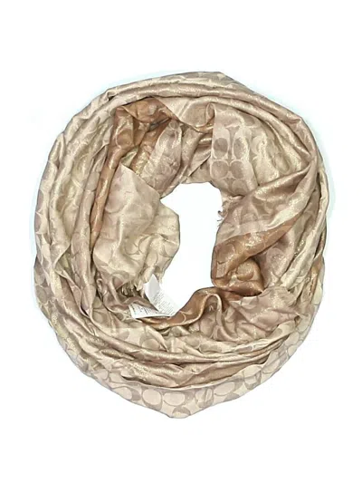 Pre-owned Coach Scarf In Tan