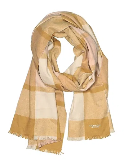 Pre-owned Coach Scarf In Tan