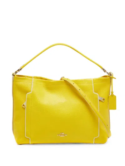 Pre-owned Coach Scout Shoulder Bag In Yellow