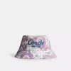 Coach Script Floral Print Bucket Hat In Pink