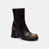 Coach Sculpted C Bootie In Loved Leather In Black