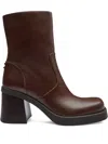 Coach Sculpted C Bootie In Brown