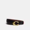 Coach Sculpted C Buckle Cut To Size Reversible Belt, 32mm In Black