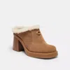 Coach Sculpted C Heeled Mule In Multi