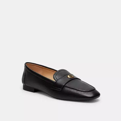 Coach Sculpted C Loafer In Black