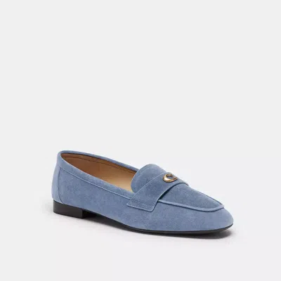 Coach Sculpted C Loafer In Blue