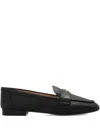 Coach Sculpted C Black Leather Loafers In Black