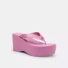 Coach Sculpted C Platform Flip Flop In Pink