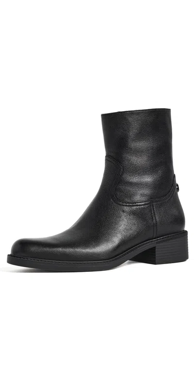 Coach Sculpted C Pointed Toe Booties Black