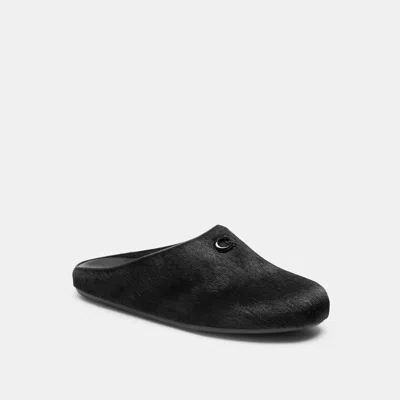 Coach Sculpted C Soft Mule In Black