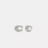 Coach Sculpted C Stud Eaerrings In Metallic