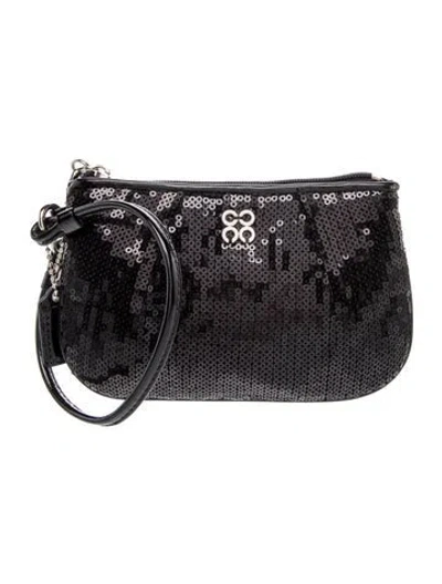 Pre-owned Coach Sequins Evening Bag In Black