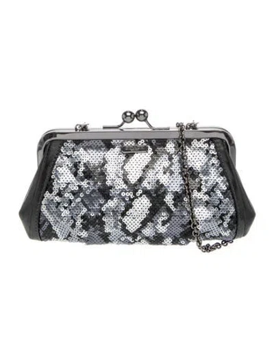 Pre-owned Coach Sequins Shoulder Bag In Grey