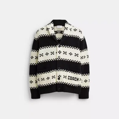 Coach Shawl Collar Cardigan In Multi