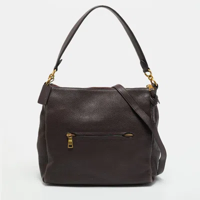 Pre-owned Coach Shay Burgundy Leather Shoulder Bag