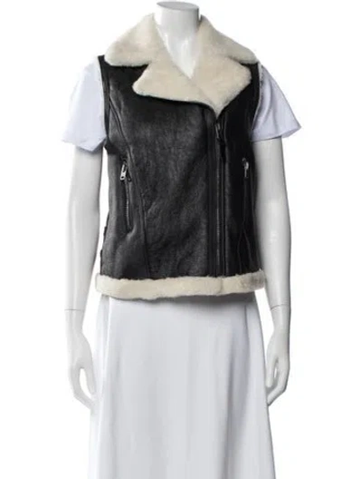 Pre-owned Coach Shearling Fur Jacket In Black