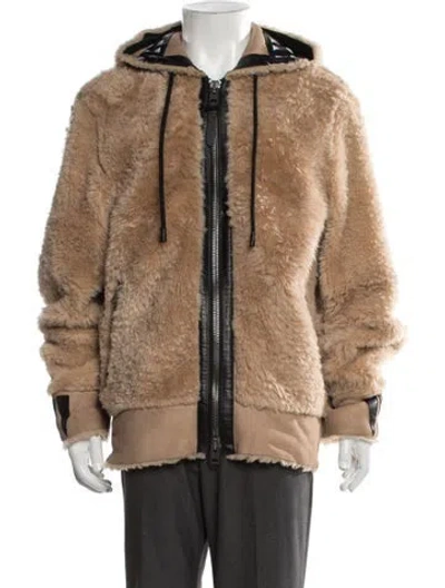 Pre-owned Coach Shearling Jacket In Brown