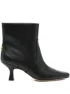 Coach 75mm Leather Heeled Boots In Black