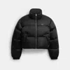 Coach Short Cropped Puffer Jacket In Black