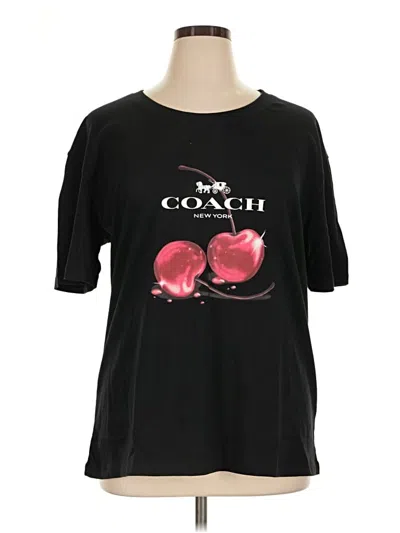 Pre-owned Coach Short Sleeve T-shirt In Black