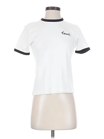 Pre-owned Coach Short Sleeve T-shirt In Ivory
