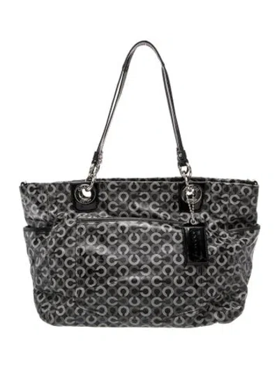 Pre-owned Coach Shoulder Bag In Gray