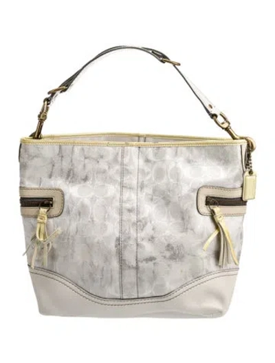 Pre-owned Coach Shoulder Bag In Neutral