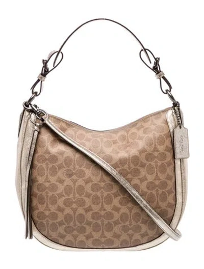 Pre-owned Coach Shoulder Bag In Neutral