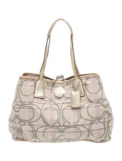 Pre-owned Coach Shoulder Bag In Purple