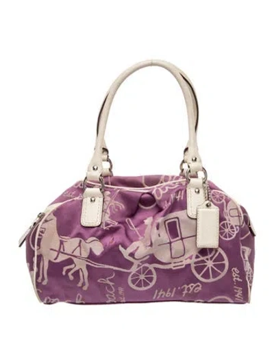 Pre-owned Coach Shoulder Bag In Purple