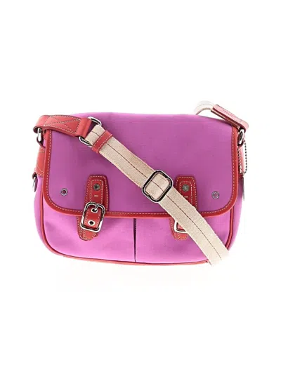 Pre-owned Coach Shoulder Bag In Purple