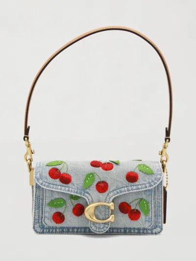 Coach Shoulder Bag  Woman Color Denim In Blue