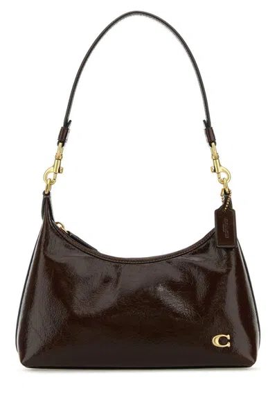 Coach Womens Juliet Cargo Pocket 30 Leather Shoulder Bag Maple In Brown