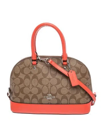 Pre-owned Coach Sierra Satchel In Brown/neutrals