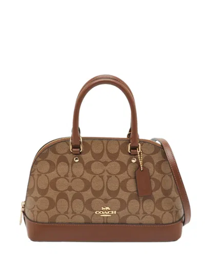 Pre-owned Coach Sierra Signature Satchel Bag In Brown