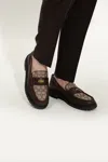 Coach Loafer With Signature Jacquard And Signature Coin In Brown
