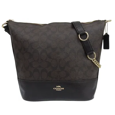 Coach Signature 2way Chain Shoulder Bag In Brown