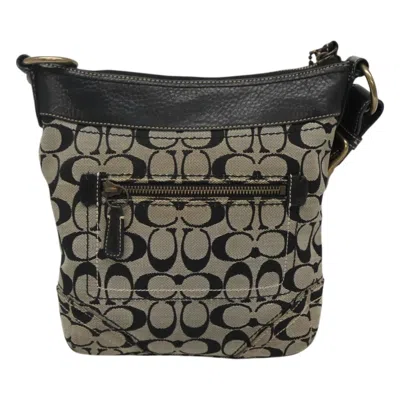 Pre-owned Coach Signature Beige Canvas Shoulder Bag ()