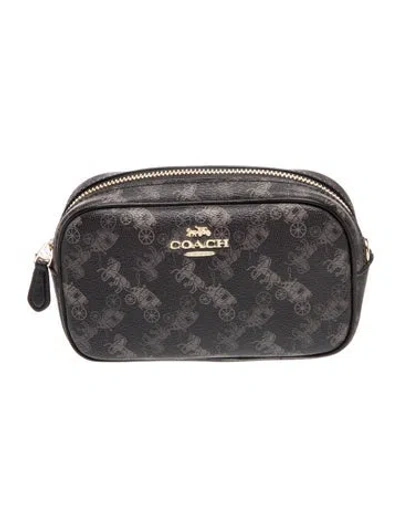 Pre-owned Coach Signature Belt Bag In Gray