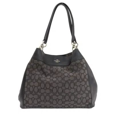 Pre-owned Coach Signature Black Canvas Tote Bag ()