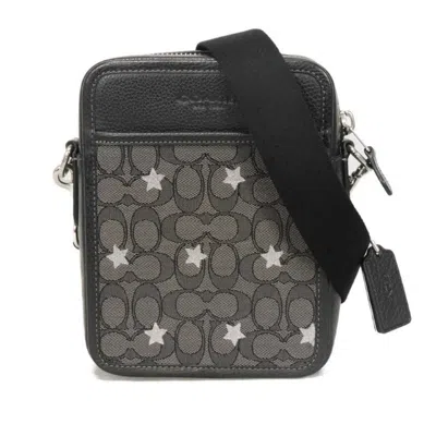 Pre-owned Coach Signature Black Jacquard Shoulder Bag ()