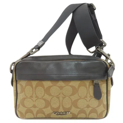 Pre-owned Coach Signature Black Pvc Shoulder Bag ()