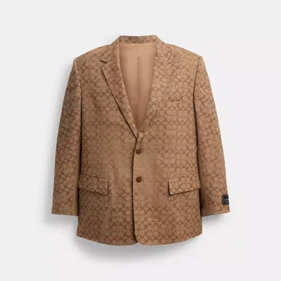 Coach Signature Blazer In Brown
