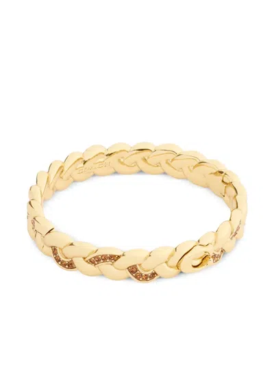 Coach Signature Braided Bracelet In Brown