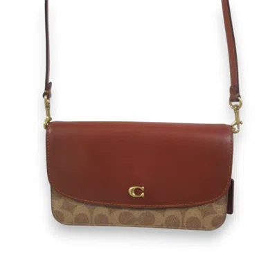 Pre-owned Coach Signature Brown Leather Shoulder Bag ()