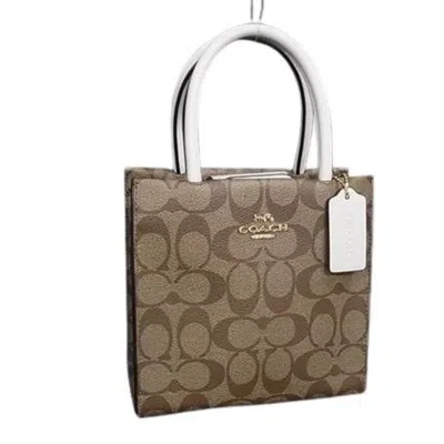 Pre-owned Coach Signature Brown Pvc Handbag Shoulder Bag Tote Bag ()