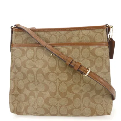 Pre-owned Coach Signature Brown Pvc Leather Shoulder Bag ()